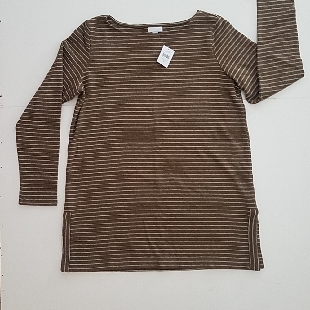 J.Jill knit tunic top sz M clr OAT